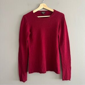 Philosophy Dane Lewis Deep Red 100% Cashmere Crew Neck Sweater Sz M